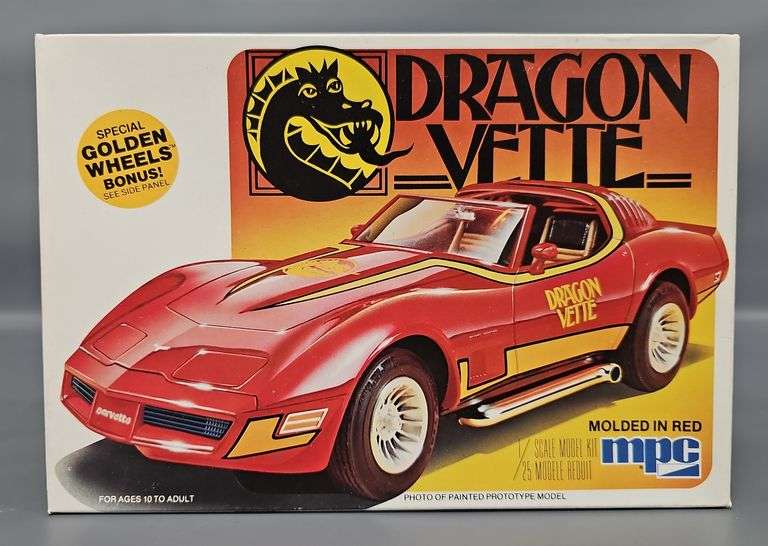 Mint unbuilt MPC Dragon Vette 1/25 scale model kit 3718 image