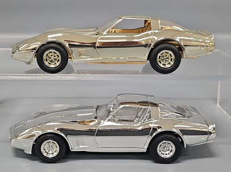 1980 Chevrolet Corvette Promo cars Chrome and Gold in original boxes image