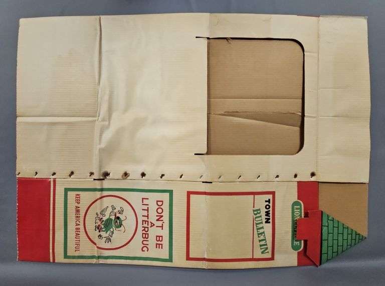 Postwar Lionel Lionelville Cardboard Ticket Station