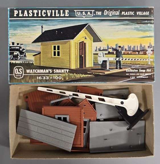 Eight Bachmann Plasticville USA Building Kits in original boxes