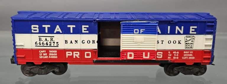 Lionel postwar O 6464-275 State of Maine Bangor and Aroostook box car