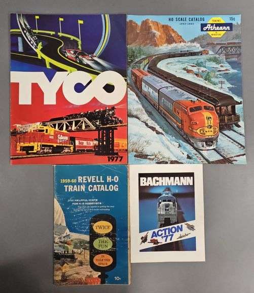 Four HO Scale Train Catalogs Athearn, Bachmann, Tyco and Revell