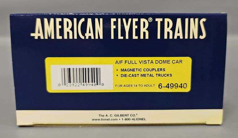 Gilbert American Flyer S Gauge Santa Fe Vista Dome Car in original box 6-49940