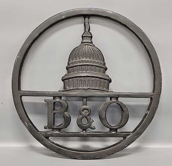 Cast aluminum reproduction B&O Railroad Logo