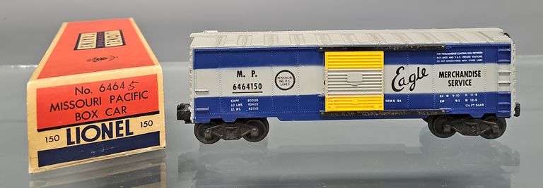 Lionel postwar O 6464-150 Missouri Pacific Box Car in original box