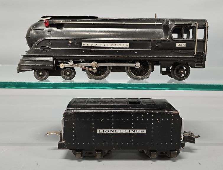Lionel prewar O gauge Pennsylvania 238 Locomotive and Tender