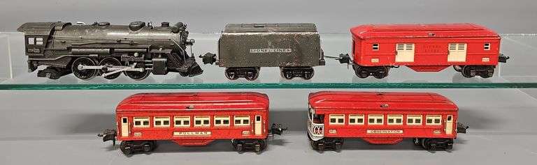 Lionel prewar O gauge Red Comet Steam passenger set