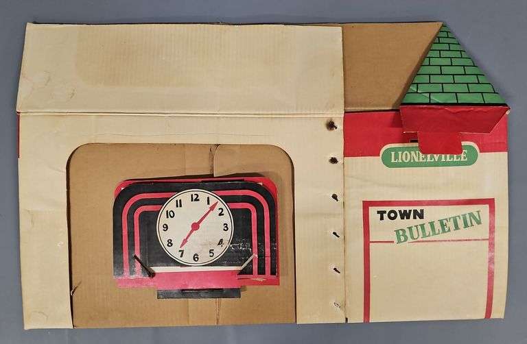Postwar Lionel Lionelville Cardboard Ticket Station