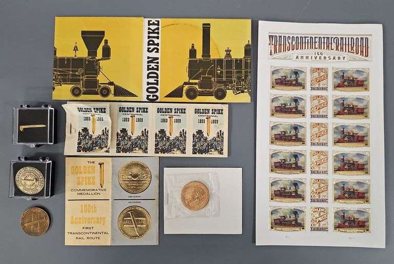Golden Spike Transcontinental Railroad Memorabilia Collection