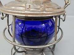 Adams & Westlake B&O Railroad Lantern with Blue Globe