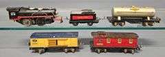 Group of Lionel Junior prewar O gauge trains