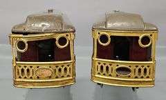 Two Lionel prewar standard gauge Lionel Lines 341 Observation cars