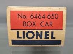 Lionel postwar O 6464-650 Rio Grande box car in original box