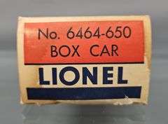Lionel postwar O 6464-650 Rio Grande box car in original box