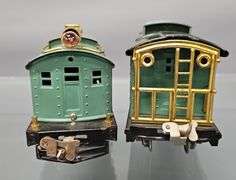 Lionel prewar O gauge box cab electric locomotive and caboose