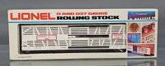 Three Lionel MPC era O freight cars in original boxes