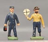 Incomplete Gilbert No. 578 Station Figure Set in Original box