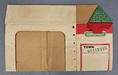 Postwar Lionel Lionelville Cardboard Ticket Station