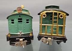 Lionel prewar O gauge box cab electric locomotive and caboose
