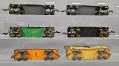 Six American Flyer prewar O  freight cars