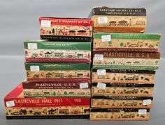 Twelve Bachmann Plasticville USA Building Kits in original boxes