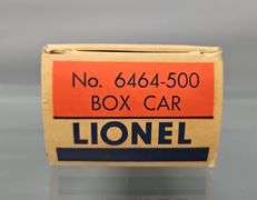 Lionel postwar O buttercup yellow 6464-500 Timken box car in original box