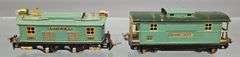 Lionel prewar O gauge box cab electric locomotive and caboose