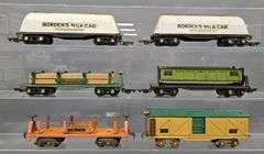Six American Flyer prewar O  freight cars