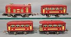 Lionel prewar O gauge red electric passenger set