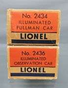 Two Lionel postwar O passenger cars in original boxes