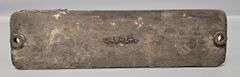 The Virginian Railway Company Equipment Trust, Series C Metal Plate
