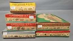 Six Bachmann Plasticville USA Building Kits in original boxes