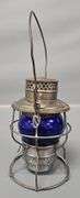 Adams & Westlake B&O Railroad Lantern with Blue Globe