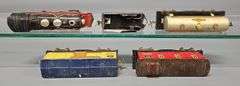Group of Lionel Junior prewar O gauge trains