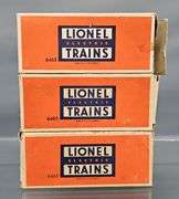 Four Lionel postwar O 6465 Tank Cars with three original boxes