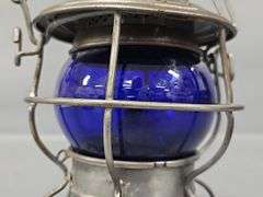 Adams & Westlake B&O Railroad Lantern with Blue Globe