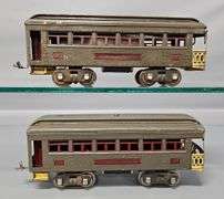 Two Lionel prewar standard gauge Lionel Lines 341 Observation cars