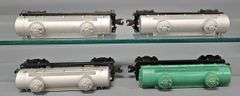 Four Lionel postwar O 6465 Tank Cars with three original boxes