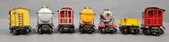 Seven Lionel prewar O gauge freight cars