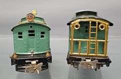 Lionel prewar O gauge box cab electric locomotive and caboose