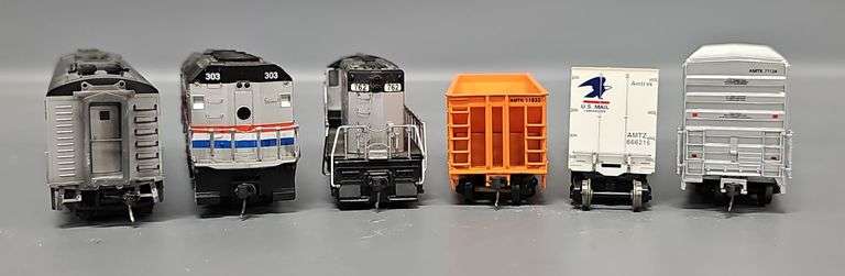 Group of Amtrak HO Scale Trains