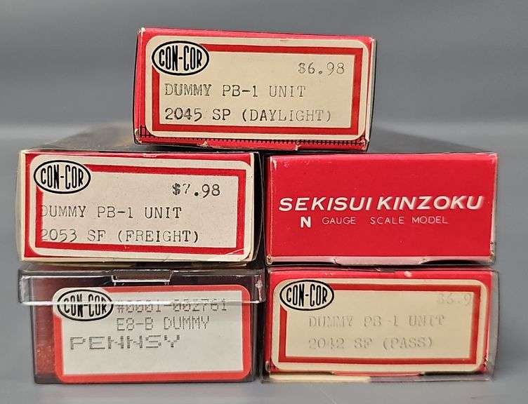 Five Con-Cor N Gauge Dummy PB-1 Diesel Locomotive Units in original boxes