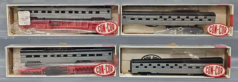 Eleven Con-Cor N Scale New York Central Passenger Car Kits in original boxes