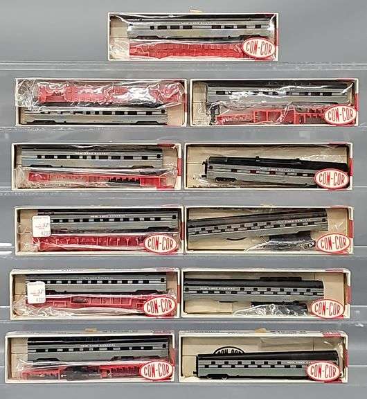 Eleven Con-Cor N Scale New York Central Passenger Car Kits in original boxes