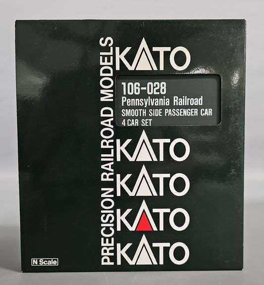 Kato N scale 106-028 PRR Railroad Smooth Side Passenger 4 Car Set in original box