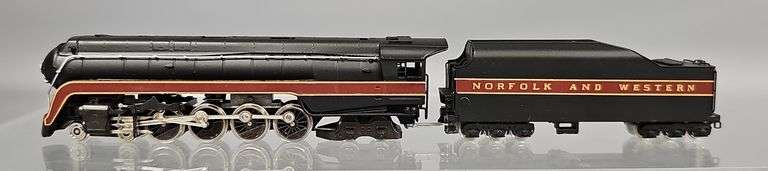 Factory painted Sunset N scale brass Norfolk and Western J class 4-8-4 steam locomotive