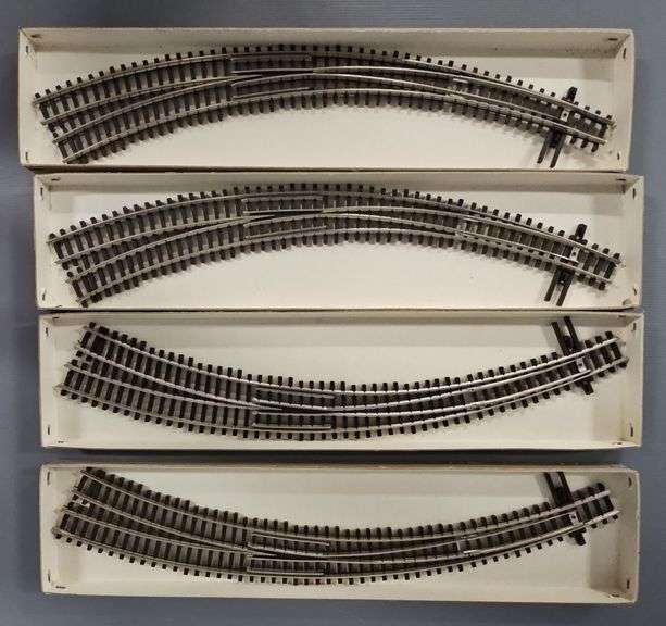 Four Shinohara N Scale #4 Train Switches in Original boxes
