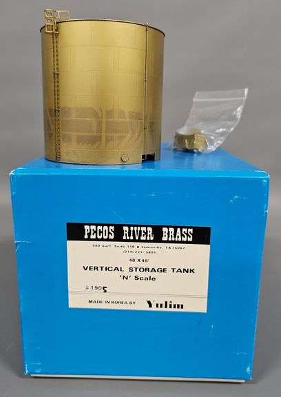 Pecos River Brass N scale Vertical Storage Tank in original box