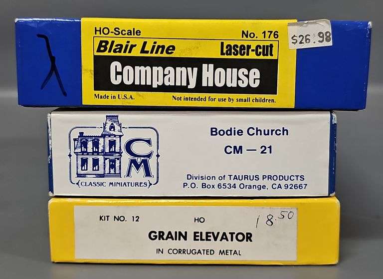Three HO Scale craftsman kits in original boxes