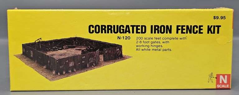 Alloy Forms N Scale Chainlink Fence, Yard Masters Office, Corrugated Iron Fence Kits